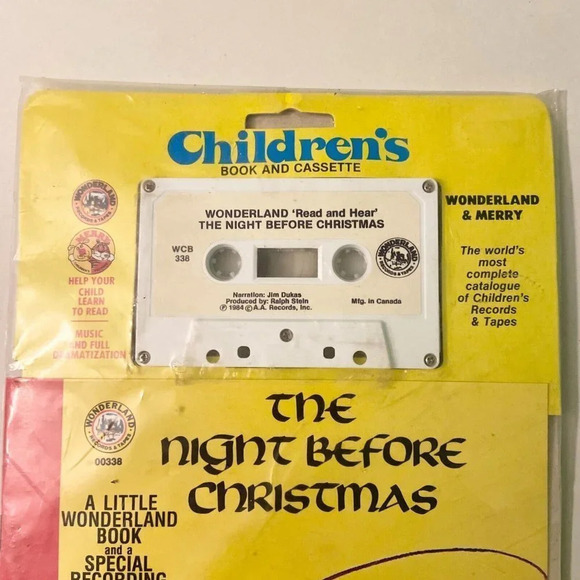 Vintage 1984 The  Night Before Christmas Read Along Book Cassette Tape - Picture 4 of 11